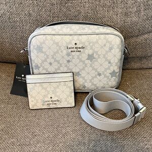 Kate Spade Silver Star Crossbody Bag with Cardholder